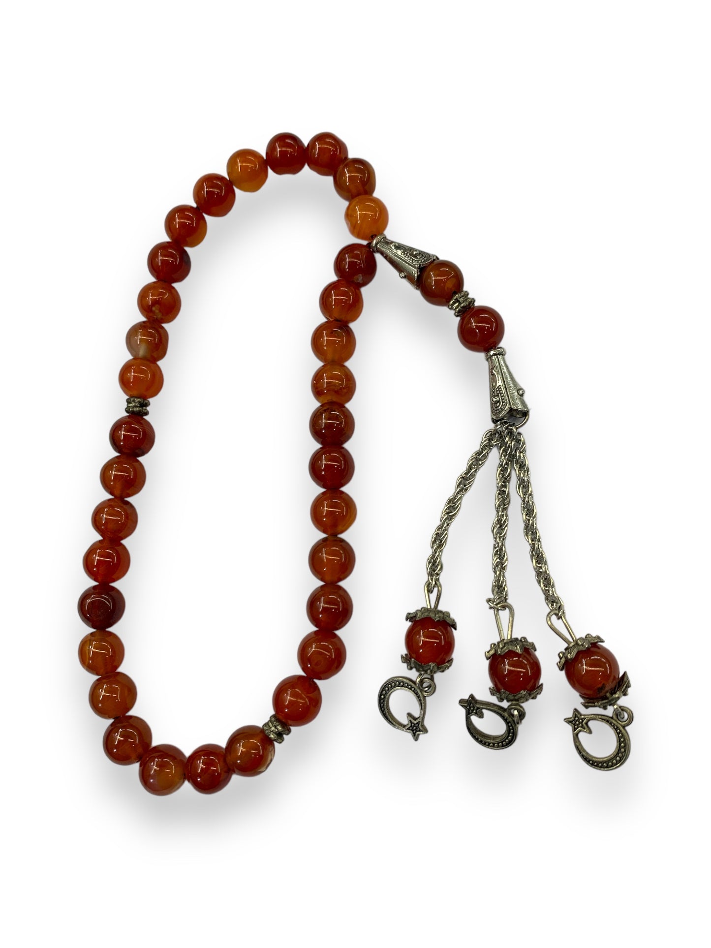 Yamni Aqeeq  33 Beads - 8 mm