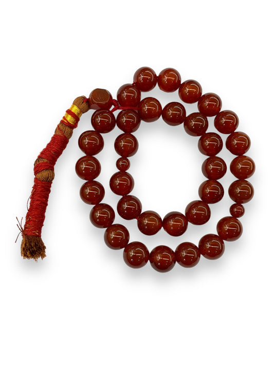 Yamni Aqeeq  33 Beads - 14 mm