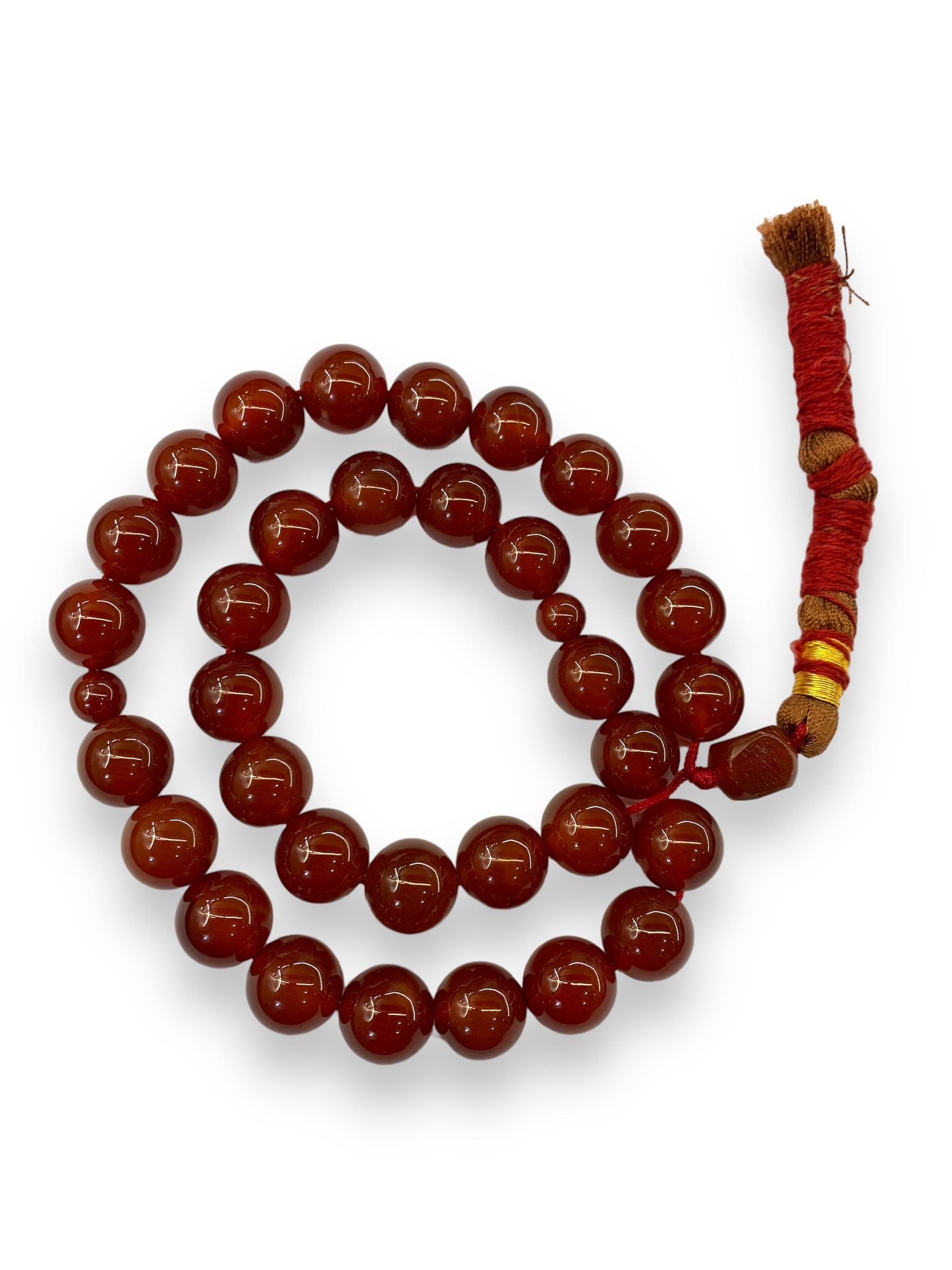 Yamni Aqeeq  33 Beads - 14 mm