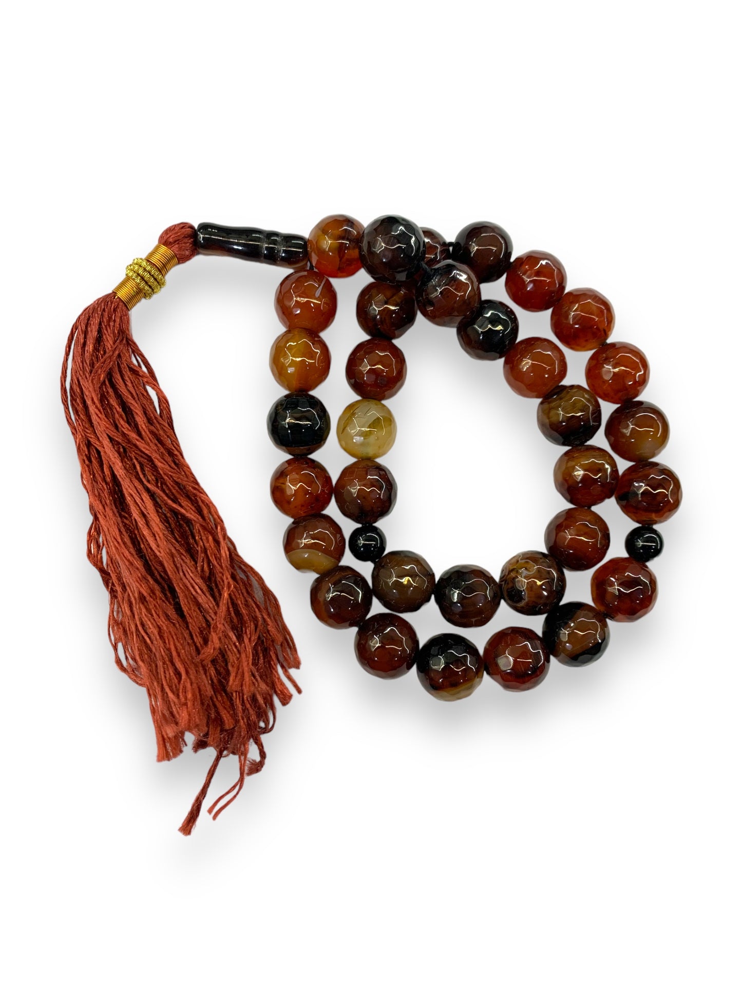 Sulemani  Aqeeq 33 Beads Craved - 14 mm