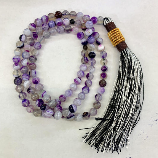 Purple Aqeeq (100 Beads) - 6 mm