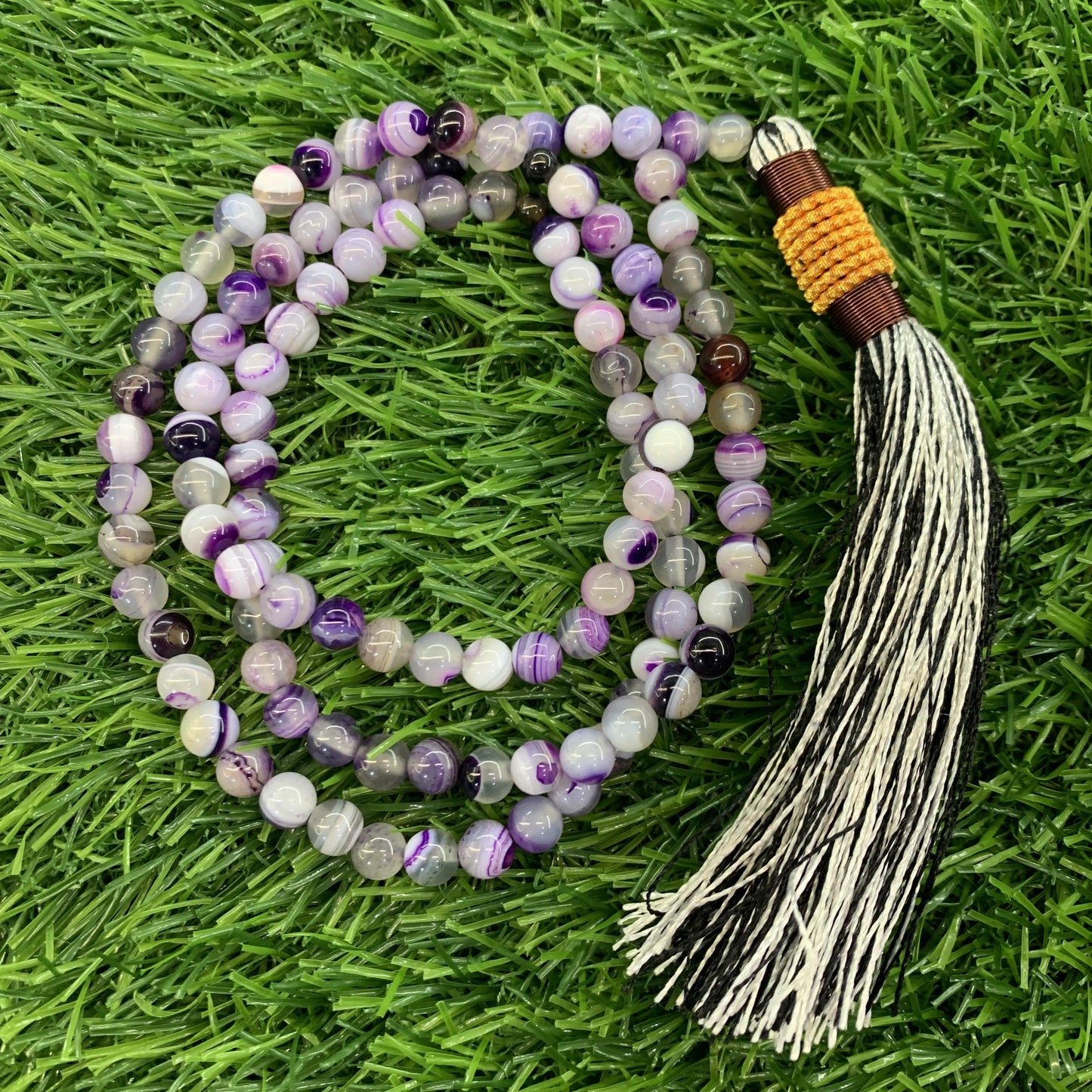 Purple Aqeeq (100 Beads) - 6 mm