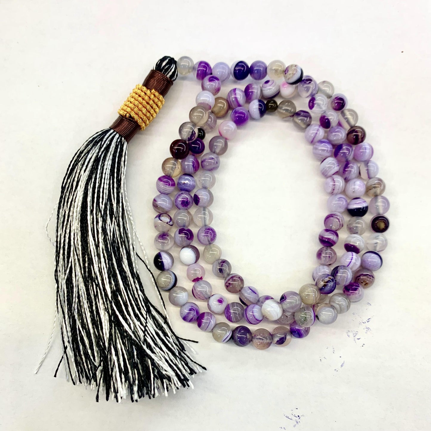 Purple Aqeeq (100 Beads) - 6 mm